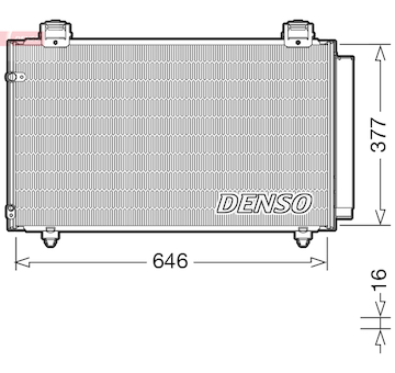 Kondenzátor, klimatizace DENSO DCN50043