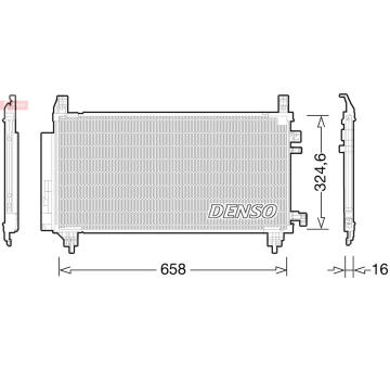 Kondenzátor, klimatizace DENSO DCN50046