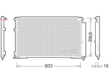 Kondenzátor, klimatizace DENSO DCN50047