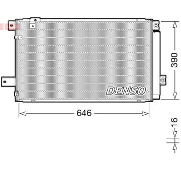 Kondenzátor, klimatizace DENSO DCN50049