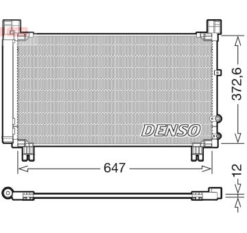 Kondenzátor, klimatizace DENSO DCN50053