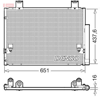 Kondenzátor, klimatizace DENSO DCN50057