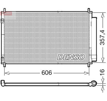 Kondenzátor, klimatizace DENSO DCN50058