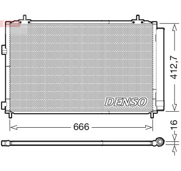 Kondenzátor, klimatizace DENSO DCN50059