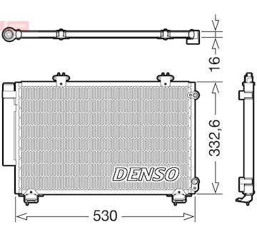 Kondenzátor, klimatizace DENSO DCN50060