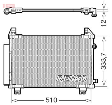 Kondenzátor klimatizácie DENSO DCN50062