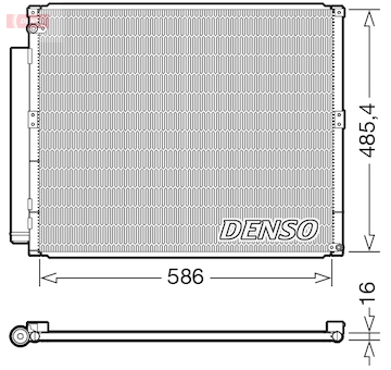 Kondenzátor, klimatizace DENSO DCN50113