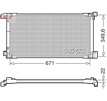 Kondenzátor, klimatizace DENSO DCN50114