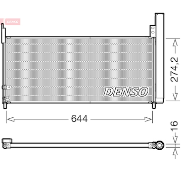 Kondenzátor, klimatizace DENSO DCN50116