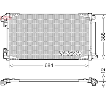 Kondenzátor, klimatizace DENSO DCN50119