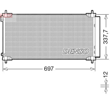 Kondenzátor, klimatizace DENSO DCN50120