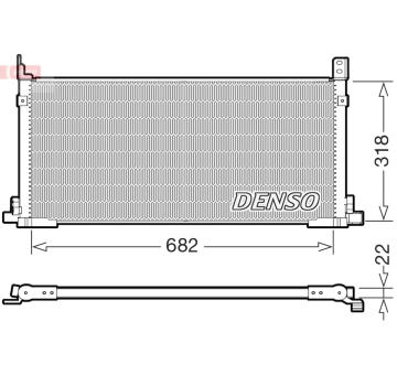 Kondenzátor, klimatizace DENSO DCN50135