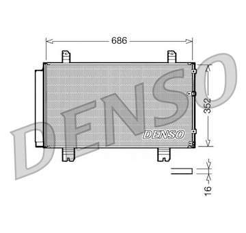 Kondenzátor, klimatizace DENSO DCN51002