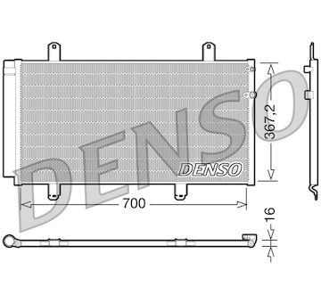 Kondenzátor, klimatizace DENSO DCN51004