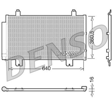Kondenzátor, klimatizace DENSO DCN51005