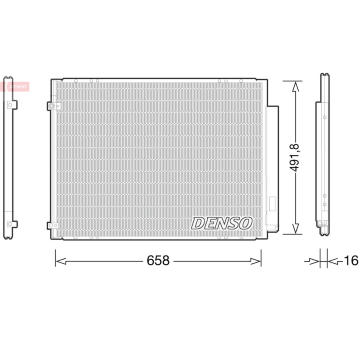 Kondenzátor, klimatizace DENSO DCN51010