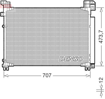 Kondenzátor, klimatizace DENSO DCN51020