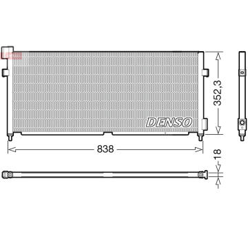 Kondenzátor klimatizácie DENSO DCN99052
