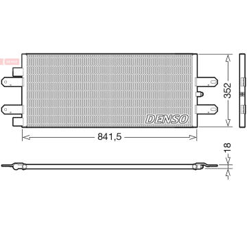 Kondenzátor, klimatizace DENSO DCN99053