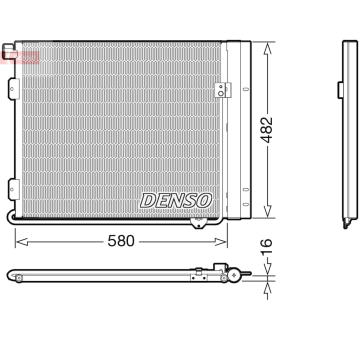 Kondenzátor, klimatizace DENSO DCN99061