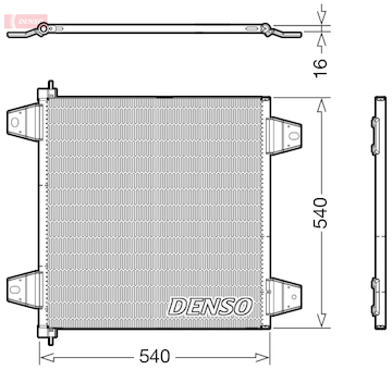 Kondenzátor, klimatizace DENSO DCN99065