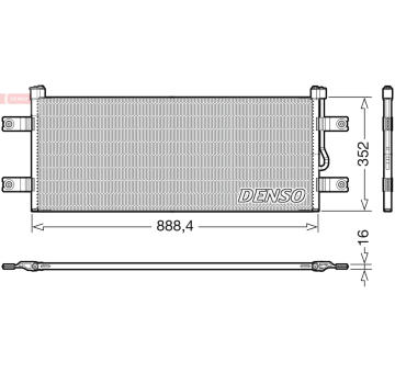 Kondenzátor, klimatizace DENSO DCN99068