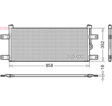 Kondenzátor, klimatizace DENSO DCN99069