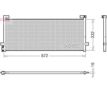Kondenzátor, klimatizace DENSO DCN99072