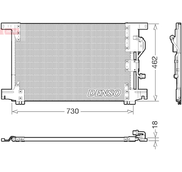 Kondenzátor, klimatizace DENSO DCN99073
