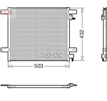 Kondenzátor, klimatizace DENSO DCN99076