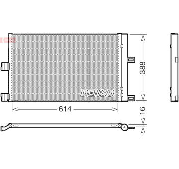 Kondenzátor, klimatizace DENSO DCN99080