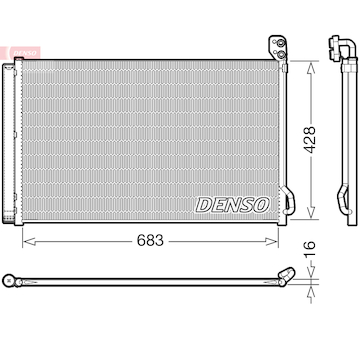 Kondenzátor, klimatizace DENSO DCN99083