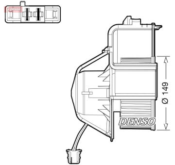 vnitřní ventilátor DENSO DEA05007