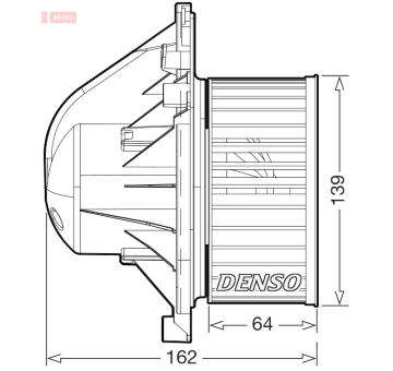 vnitřní ventilátor DENSO DEA05011