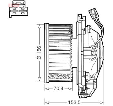vnitřní ventilátor DENSO DEA05012