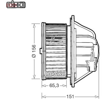 vnitřní ventilátor DENSO DEA17019