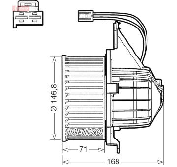 vnitřní ventilátor DENSO DEA17020