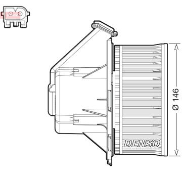 vnitřní ventilátor DENSO DEA17032