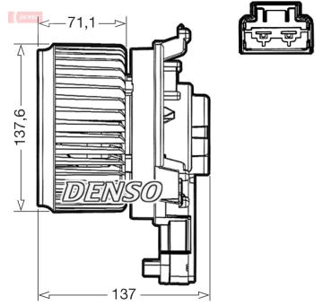 vnitřní ventilátor DENSO DEA40000