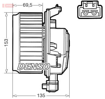 vnitřní ventilátor DENSO DEA50000