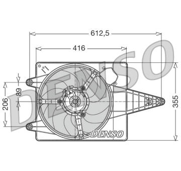 Větrák, chlazení motoru DENSO DER01004