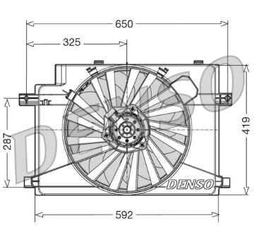 Větrák, chlazení motoru DENSO DER01006