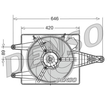 Větrák, chlazení motoru DENSO DER01010