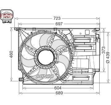 Ventilátor chladenia motora DENSO DER05012