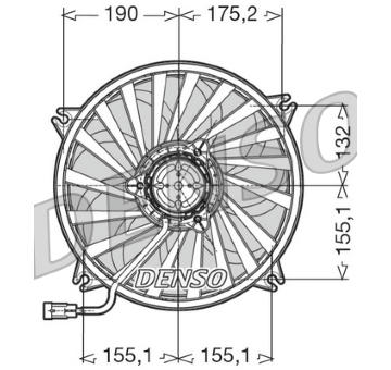 Větrák, chlazení motoru DENSO DER07005