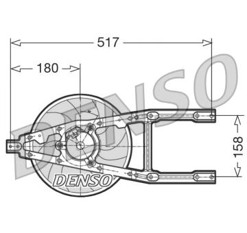 Větrák, chlazení motoru DENSO DER09012