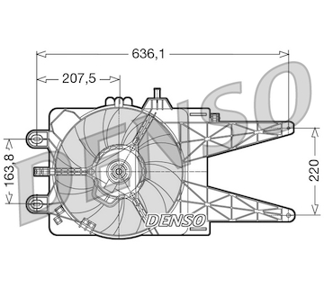 Větrák, chlazení motoru DENSO DER09014