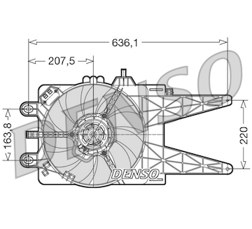 Větrák, chlazení motoru DENSO DER09015