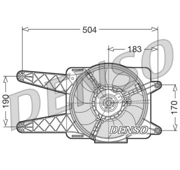Větrák, chlazení motoru DENSO DER09016