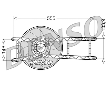 Větrák, chlazení motoru DENSO DER09017